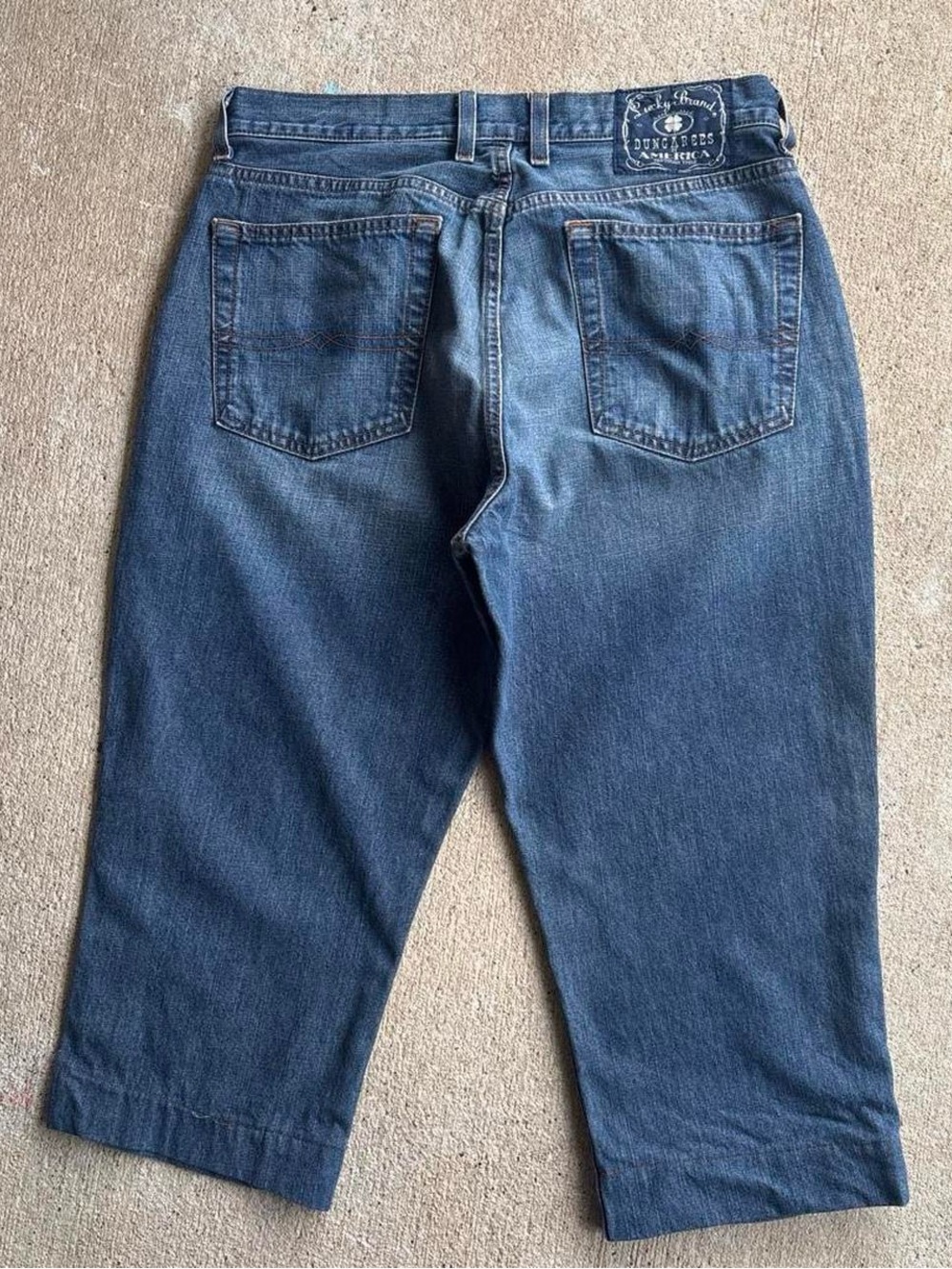 Lucky Brand Mens Jeans Dungarees Classic Straight Leg Capris Denim Blue Size 32